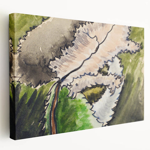 Abstract Modern Art: Contemporary Dogwood Design for Minimalist Decor