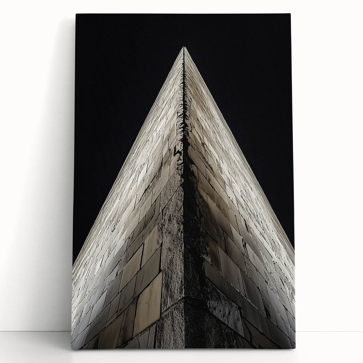 Black and white architectural sketch on a large stretched canvas, ideal for kitchen wall art or bedroom decor.