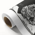 Black and White Expressionist Portrait – Abstract Monochrome Wall Art