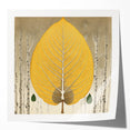 Colorful wall art print featuring a vibrant floral and botanical design, showcasing detailed leaves and flowers on a glossy background, ideal for home decor.