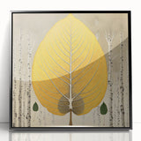 Framed wall art featuring a vibrant floral and botanical design with black accents, ideal for modern home decor. This acrylic piece adds a touch of elegance to any wall.