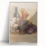 Mid-century modernist art poster featuring a colorful abstract design on a framed acrylic panel.