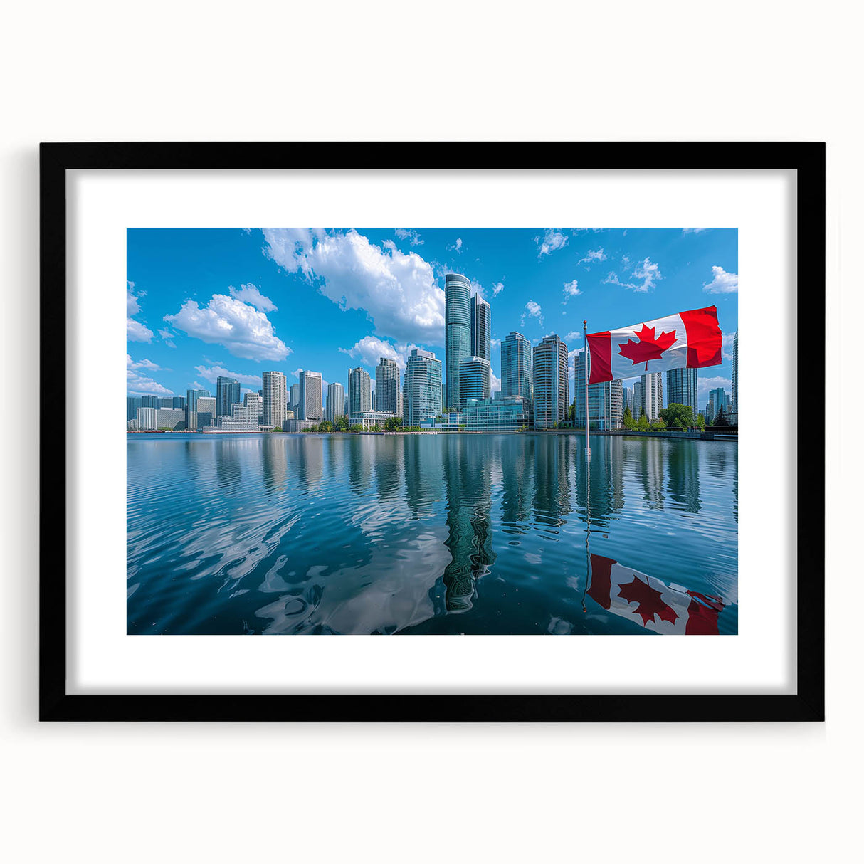 Patriotic Canadian Flag & Cityscape Prints - Canadian Heritage Wall Art