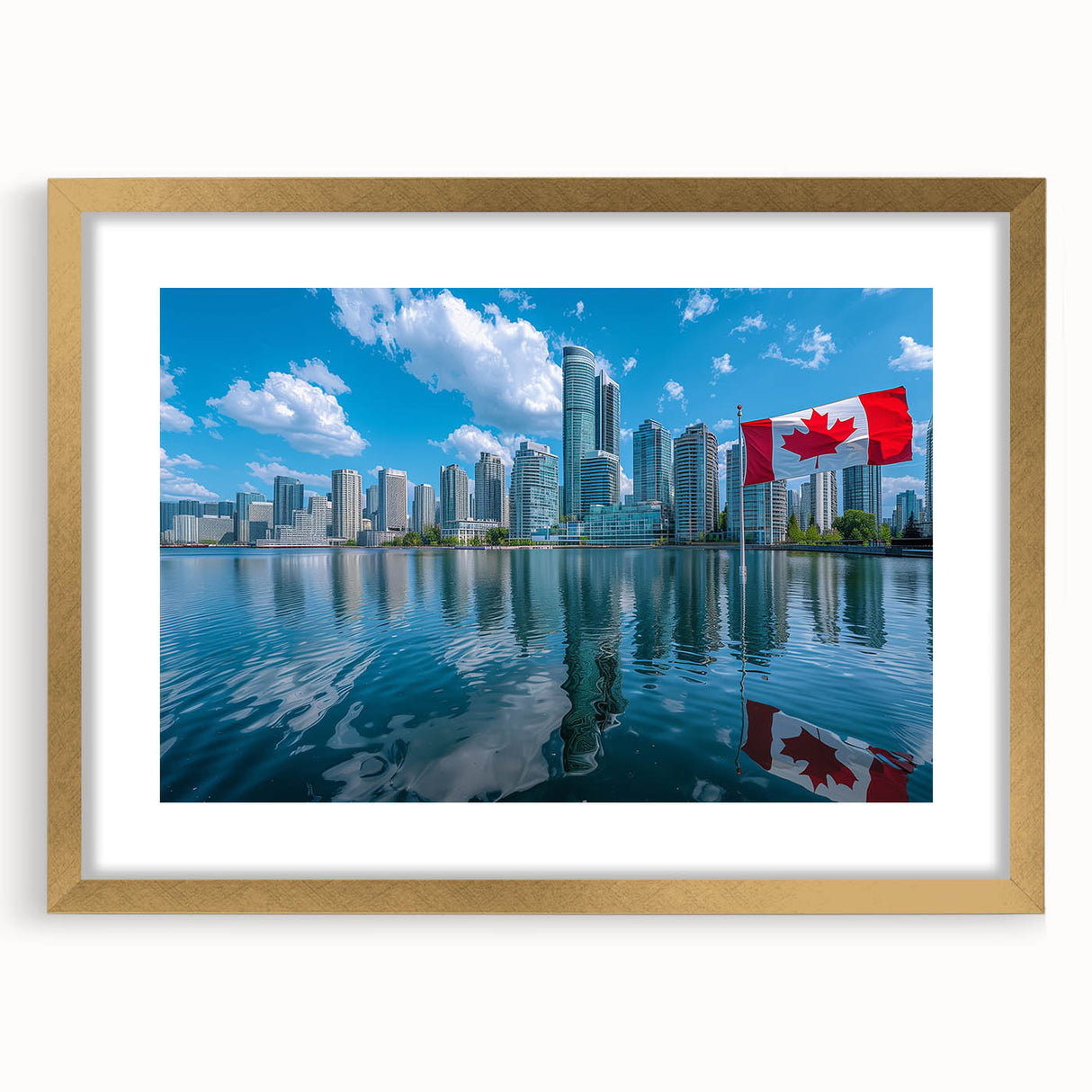 Patriotic Canadian Flag & Cityscape Prints - Canadian Heritage Wall Art