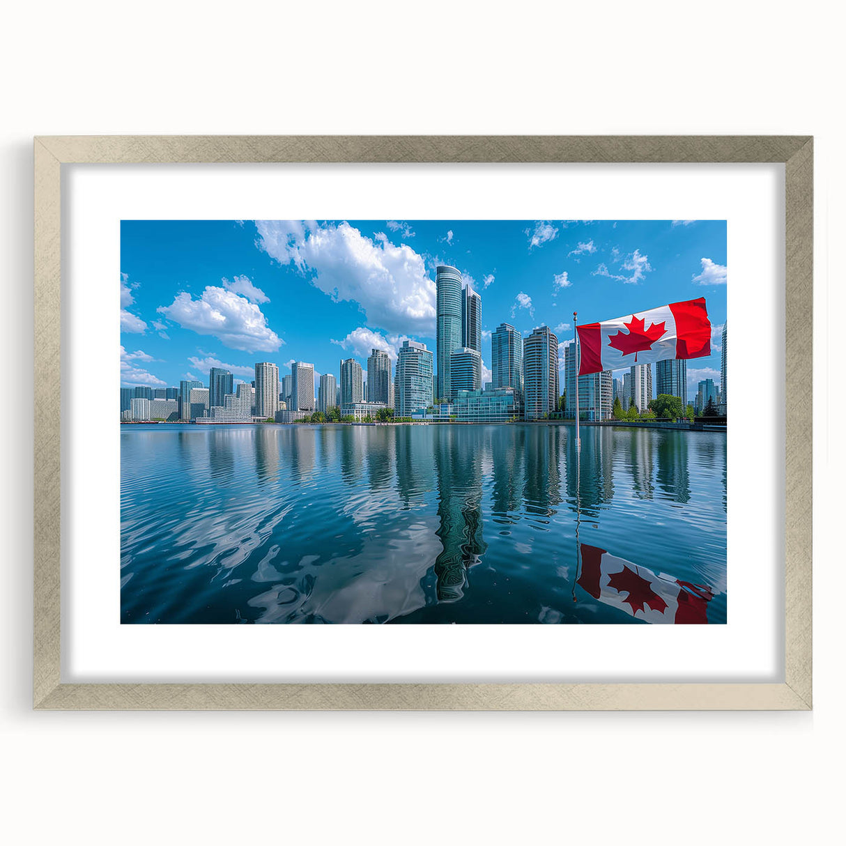 Patriotic Canadian Flag & Cityscape Prints - Canadian Heritage Wall Art
