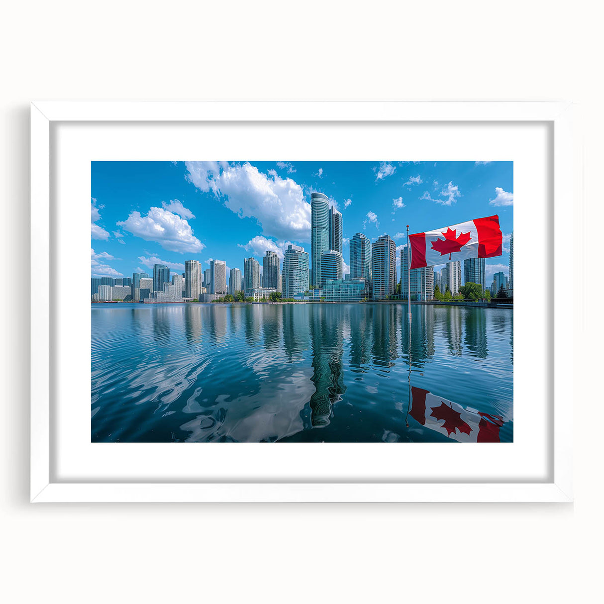 Patriotic Canadian Flag & Cityscape Prints - Canadian Heritage Wall Art