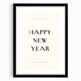 Minimalist Happy New Year - New Year's Eve Wall Art Print