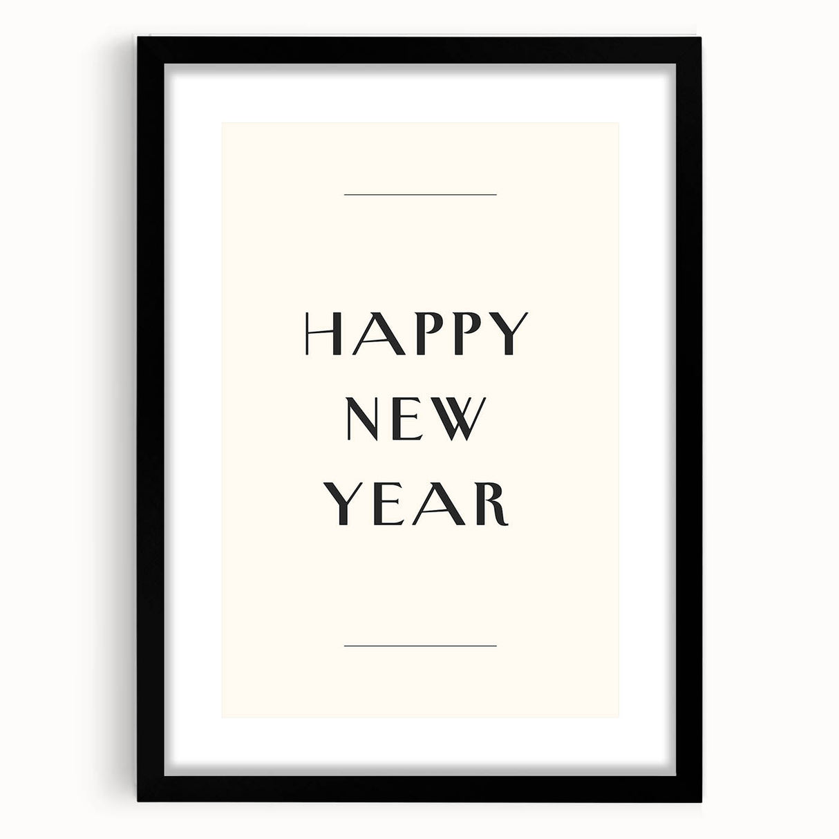 Minimalist Happy New Year - New Year's Eve Wall Art Print