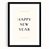 Minimalist Happy New Year - New Year's Eve Wall Art Print