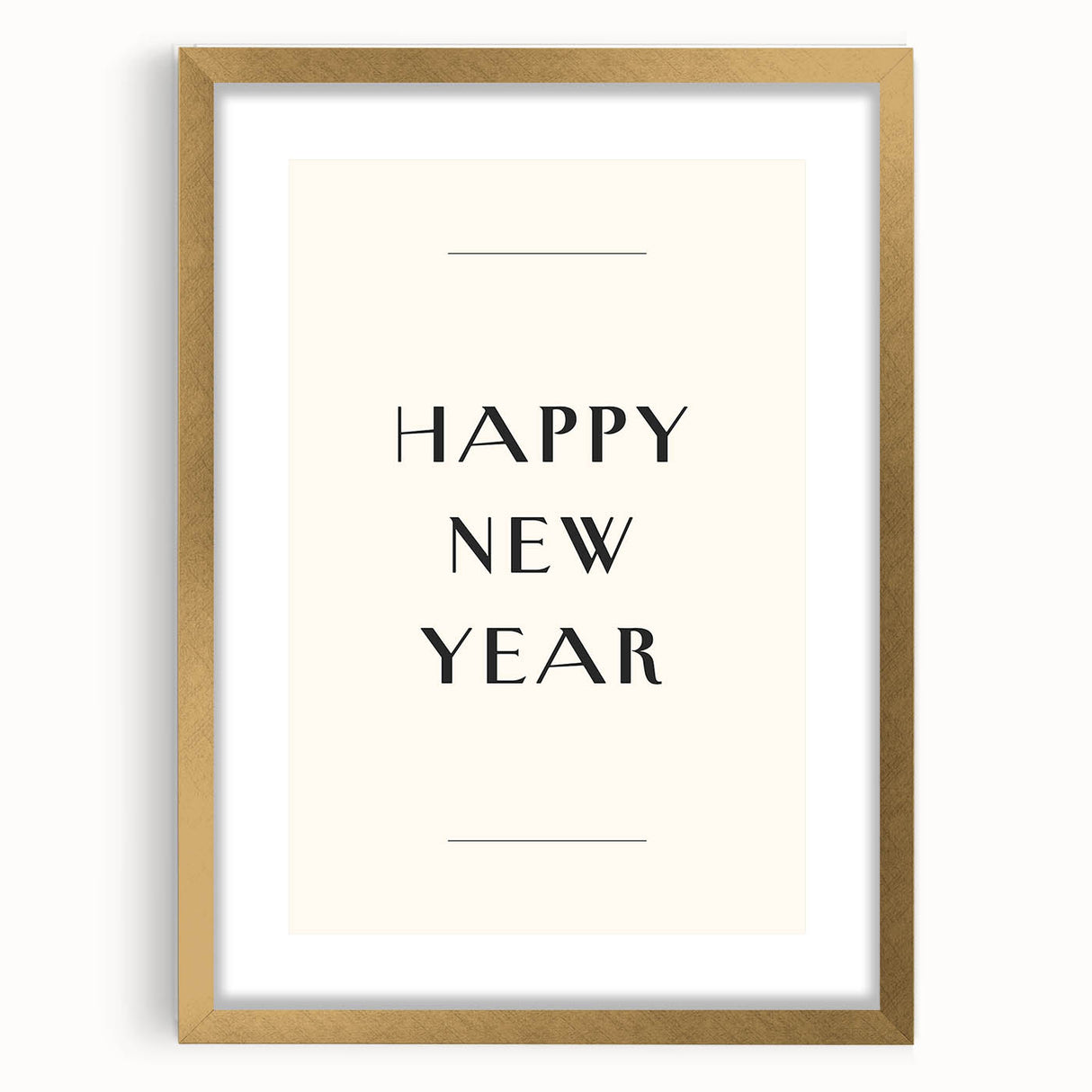 Minimalist Happy New Year - New Year's Eve Wall Art Print
