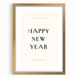 Minimalist Happy New Year - New Year's Eve Wall Art Print