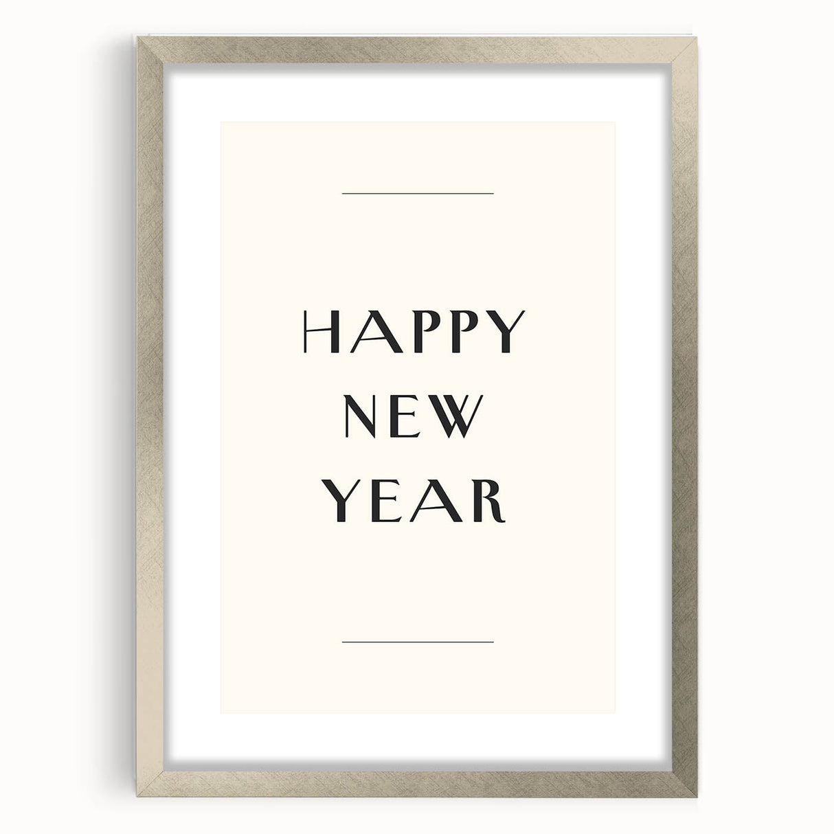 Minimalist Happy New Year - New Year's Eve Wall Art Print