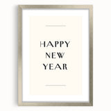 Minimalist Happy New Year - New Year's Eve Wall Art Print