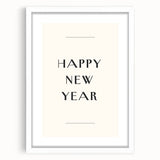 Minimalist Happy New Year - New Year's Eve Wall Art Print