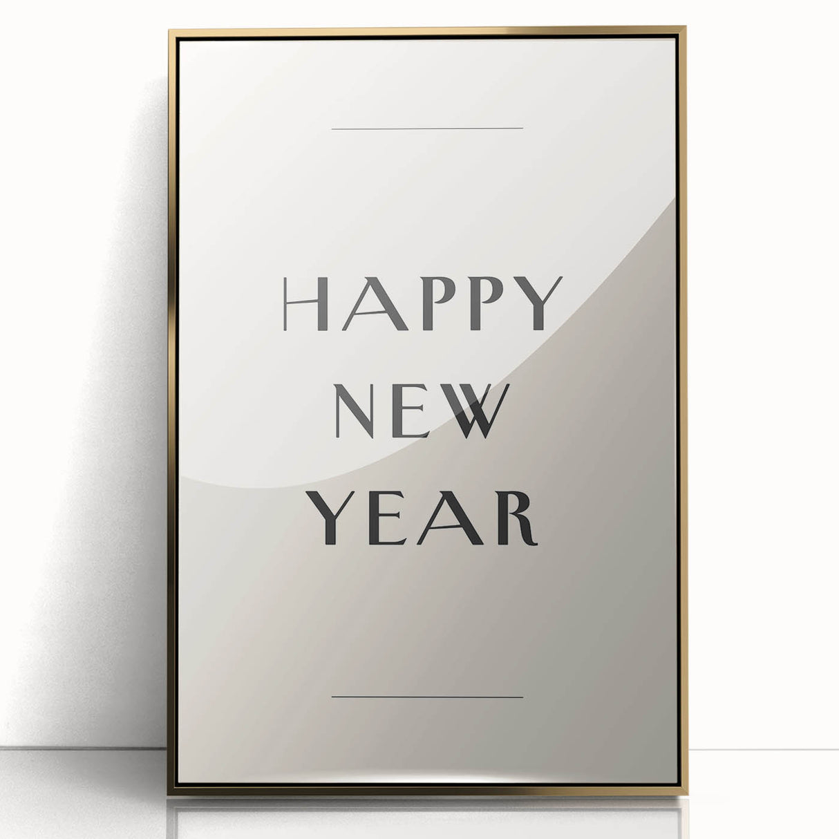Minimalist Happy New Year - New Year's Eve Wall Art Print