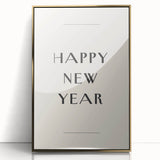 Minimalist Happy New Year - New Year's Eve Wall Art Print