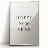 Minimalist Happy New Year - New Year's Eve Wall Art Print