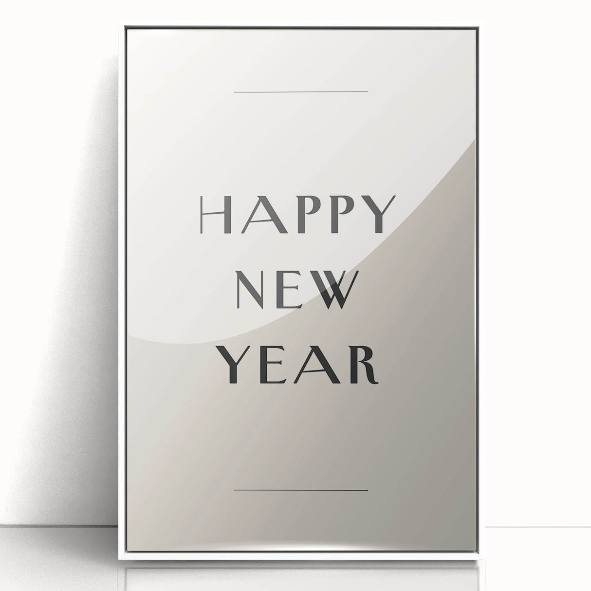 Minimalist Happy New Year - New Year's Eve Wall Art Print