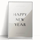 Minimalist Happy New Year - New Year's Eve Wall Art Print