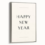 Minimalist Happy New Year - New Year's Eve Wall Art Print
