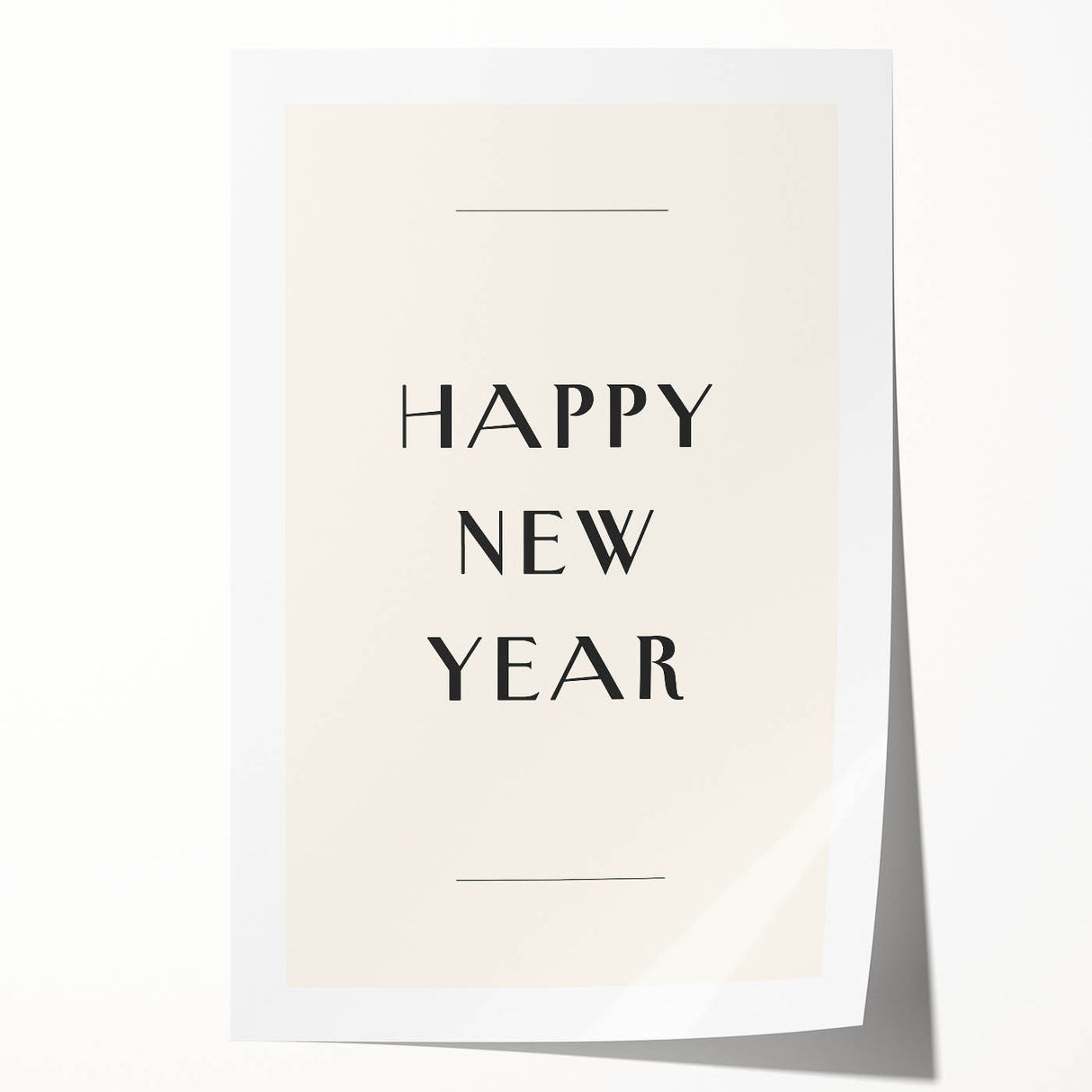 Minimalist Happy New Year - New Year's Eve Wall Art Print