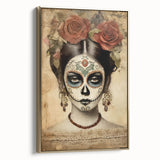 Elegant Rose Catrina – Día de los Muertos Canvas Art
