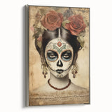 Elegant Rose Catrina – Día de los Muertos Canvas Art