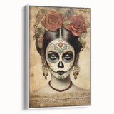 Elegant Rose Catrina – Día de los Muertos Canvas Art
