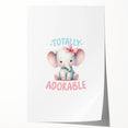 Adorable Baby Elephant Girls Room Wall Art – Nursery Print