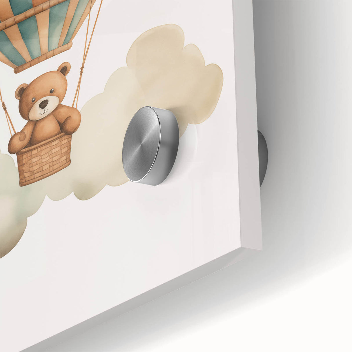 Teddy Bear Hot Air Balloon Nursery Wall Art - Baby Room Decor