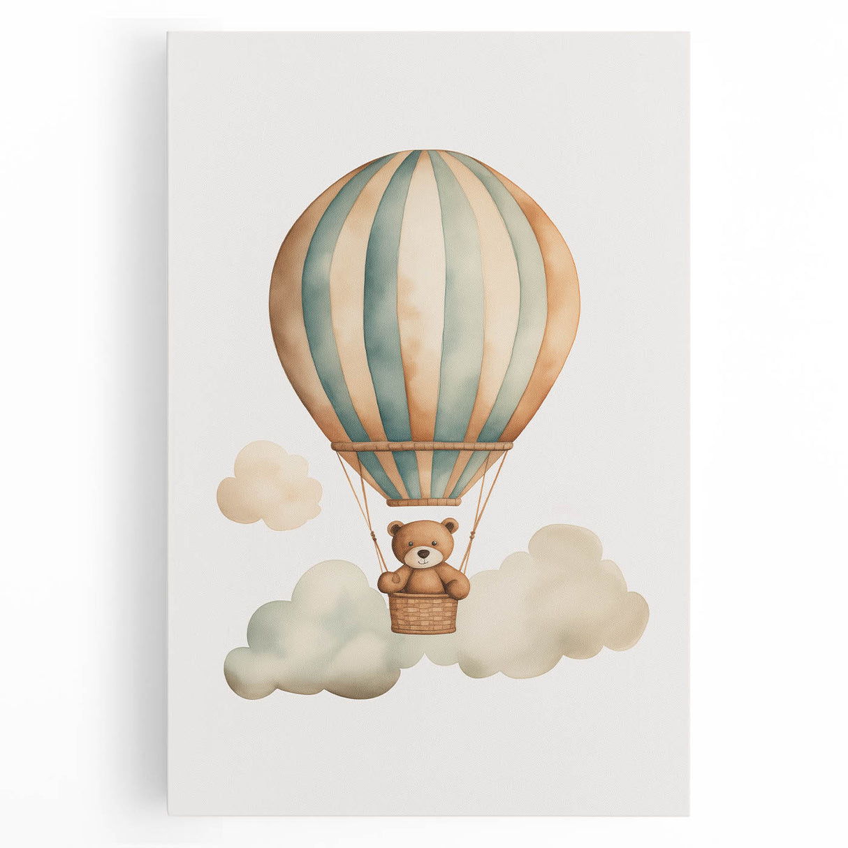 Teddy Bear Hot Air Balloon Nursery Wall Art - Baby Room Decor