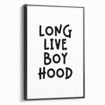 “Long Live Boyhood” Typography Art Print for Kids Room