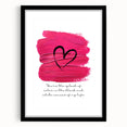 Modern Typography Wall Art - Pink Heart Quote Canvas Print