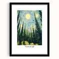 Extra large, colorful abstract art print of a textured, impressionist style, framed in black, ideal for living room decor.