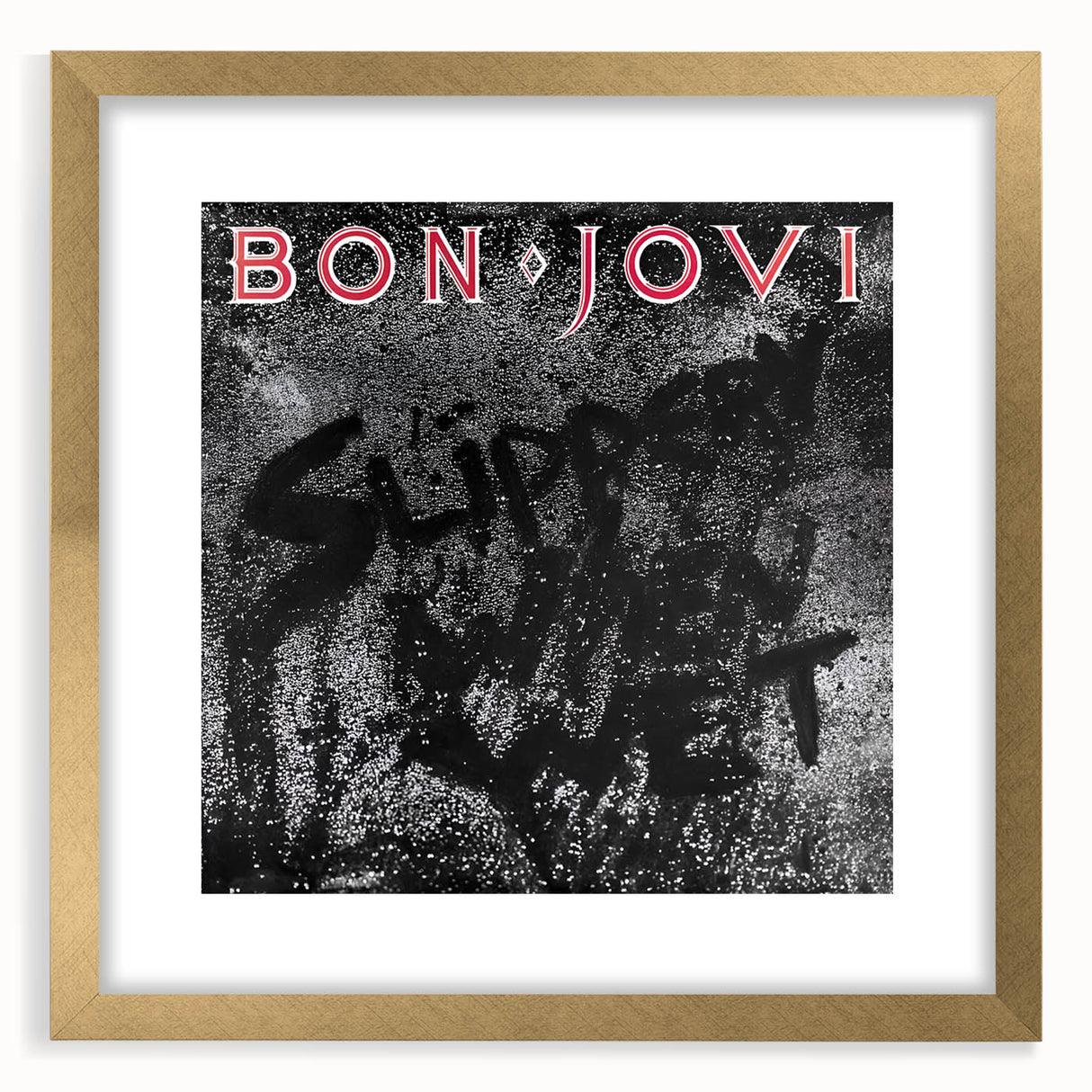 Retro Wall Art – Bon Jovi Slippery When Wet Album Canvas Print