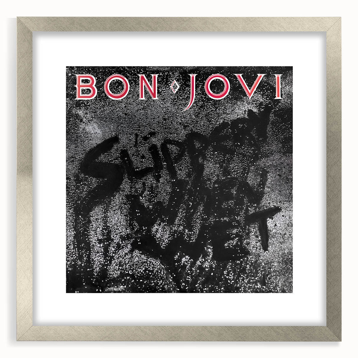 Retro Wall Art – Bon Jovi Slippery When Wet Album Canvas Print