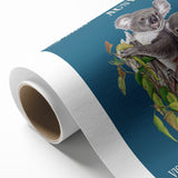 Australia Retro Travel Poster | Koala Wildlife Art Print