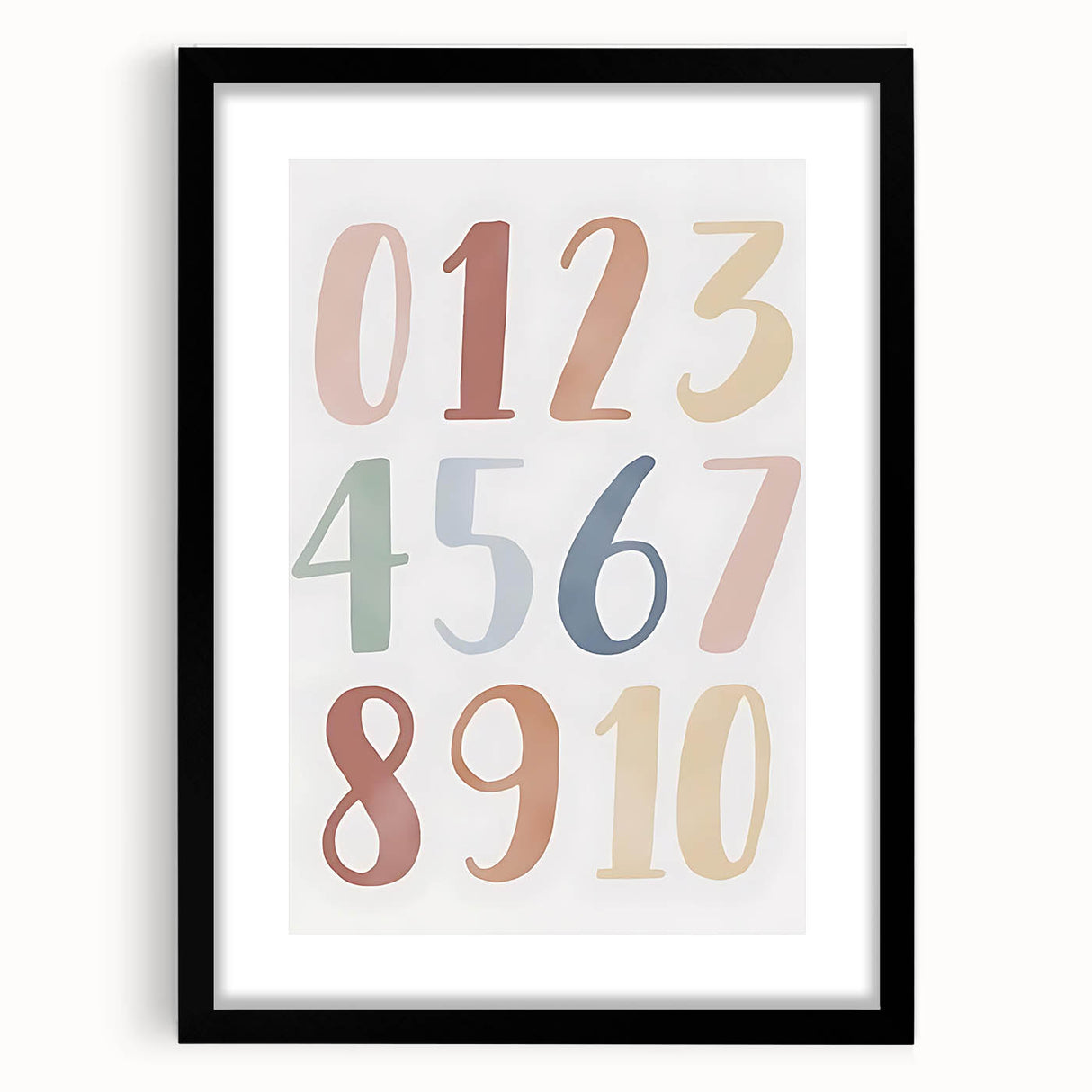 Numbers Kids Educational Wall Art – Minimalist Learning Print