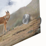 Large abstract wall art depicting an Ethiopian scenery in vibrant earth tones on acrylic glass.