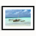 Extra large abstract art print of colorful Kenyan scenery on textured canvas, framed in black, ideal for living room decor.