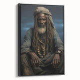 Black and white landscape art painting of African scenery on framed canvas, suitable for bedroom decor.
