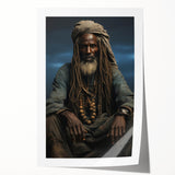 Serene African landscape print on rolled canvas featuring muted earth tones, ideal for art wall dining room.