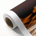 Art deco poster of African scenery in Namibia on rolled canvas, with earthy tones, ideal for nursery wall art.