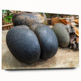 Acrylic print of a Seychelles landscape with vivid blue and green tones, ideal for bedroom or dining room decor.