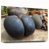 Acrylic print of a Seychelles landscape with vivid blue and green tones, ideal for bedroom or dining room decor.
