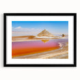 Extra large abstract art print depicting a colorful, textured scene of Tunisia on a framed canvas.
