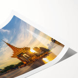 Extra large wall art featuring line art flowers in black on white, rolled print, ideal for large living room wall decor.