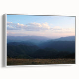 Vintage poster art of a scenic Georgian landscape on a large framed canvas, featuring vibrant colors.