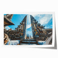 Rolled canvas print of Indonesian landscape with vibrant green hues, ideal for art wall dining room.