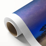 Art deco poster of a serene Korean landscape in soft pastel shades, rolled canvas, ideal for nursery wall art.